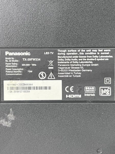 Телевизор 39 Panasonic TX 39FW334 LCD Full HD 000040078 фото