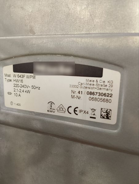 Стиральная машина Premium W 643 F 2400W 5.5кг sn 41086730622 000049425 фото