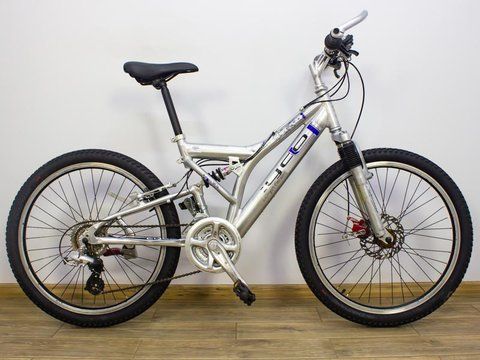 Велосипед 24 Cyco Montain двопідвіс сірий алюмінієвий 000021133 фото
