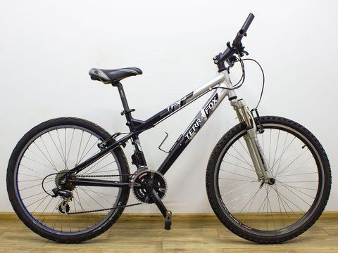 Велосипед 26 Terra Fox TFX 40 чорний чорний сірий алюм 000032420 фото