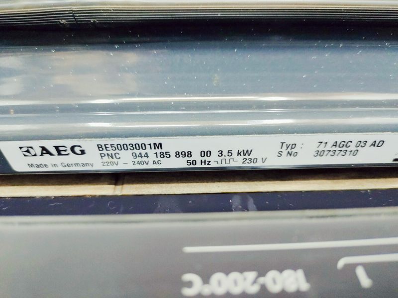 Електродуховка AEG BE5003001M 3500w sn 30737310 000045609 фото