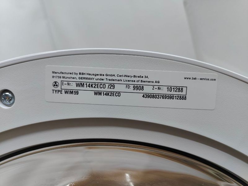 Пральна машина Siemens WM14K2ECO 2400W 8кг sn 9908101288 000050363 фото