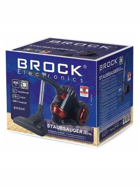 Пилосос циклонний Brock BVC 8055 RD 800w 2л Black Red 000045799 фото