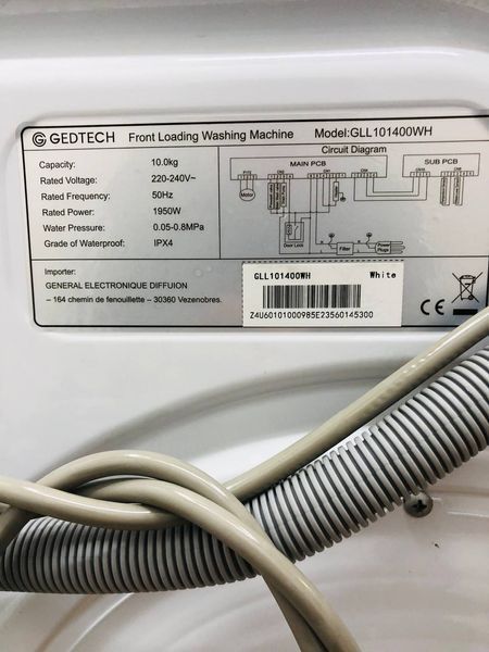Стиральная машина Gedtech GLL101400WH 000043611 фото