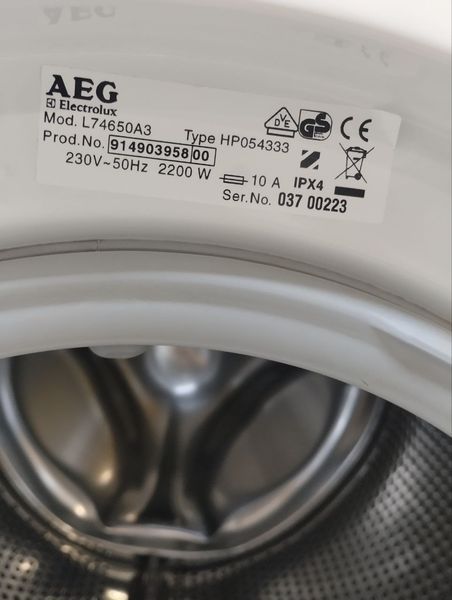 Стиральная машина AEG L74650A3 2200w sn 03700223 000047579 фото