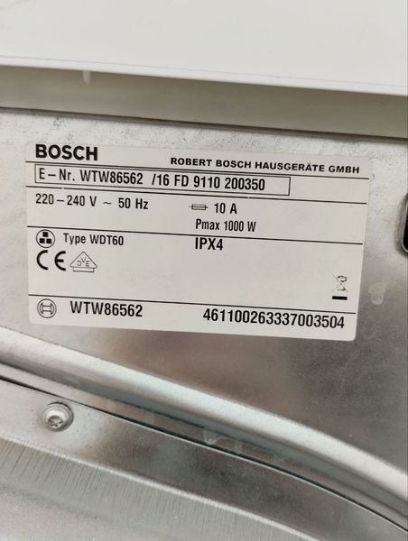 Сушильная машина Bosch WTW86562 1000w sn 461100263337003504 000047665 фото