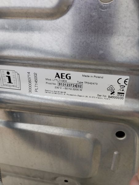 Стиральная машина вертикальная AEG L7TL710EX 7 кг 2200w sn 94500030 000047121 фото