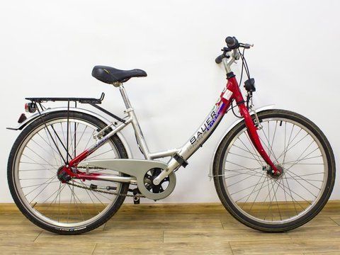 Велосипед 24 Bauer підлітковий червоно-сірий алюміній 000028454 фото