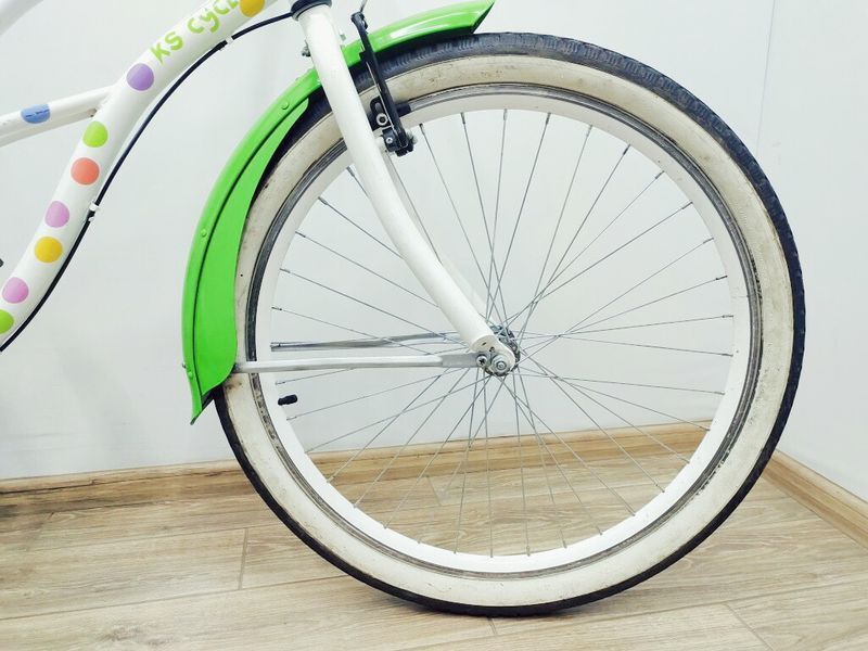 Велосипед 26 KS Cycling DotsBike підлітковий білий хром 000039827 фото