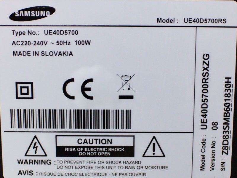 Телевизор 40 Samsung UE40D5700RS LED Smart TV Full HD 000032369 фото
