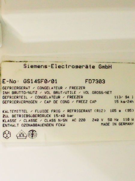 Морозильна шафа Siemens GS14SF0 01 110w 94л 3 полиці sn 7303 000028772 фото