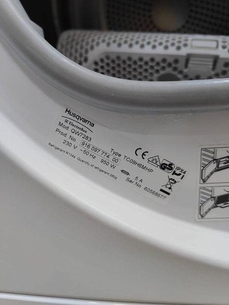 Сушильна машина Husqvarna WQ7283 950W 8кг sn 60568677 n519 000050813 фото
