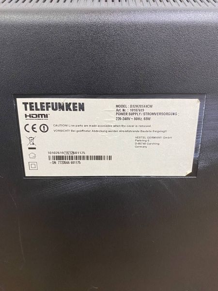 Телевизор Telefunken D32H285X4CW 65W sn 7723566601175 000048691 фото