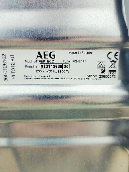 Стиральная машина вертикальная AEG L6T6EP1ECO 000039667 фото