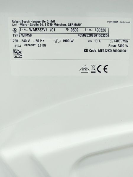 Стиральная машина Bosch Serie2 WAB282V1 01 000038811 фото