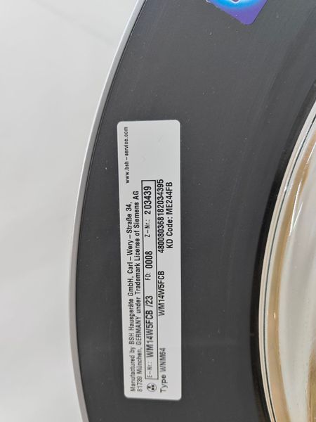 Пральна машина Siemens IQ 700 WM14W5FCB 23 2300W 9 кг sn 203439 000052261 фото