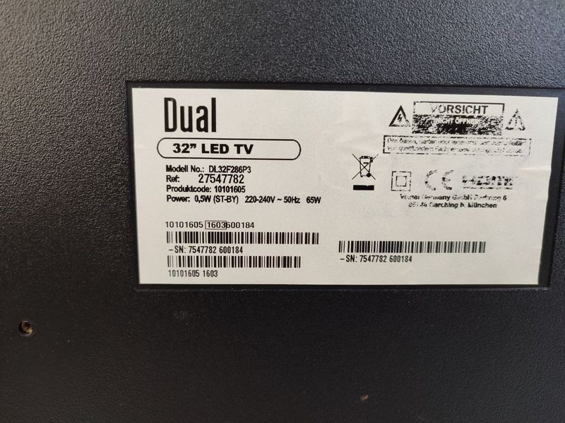 Телевизор 32 Dual DL32F286P3 LED HD 000042938 фото