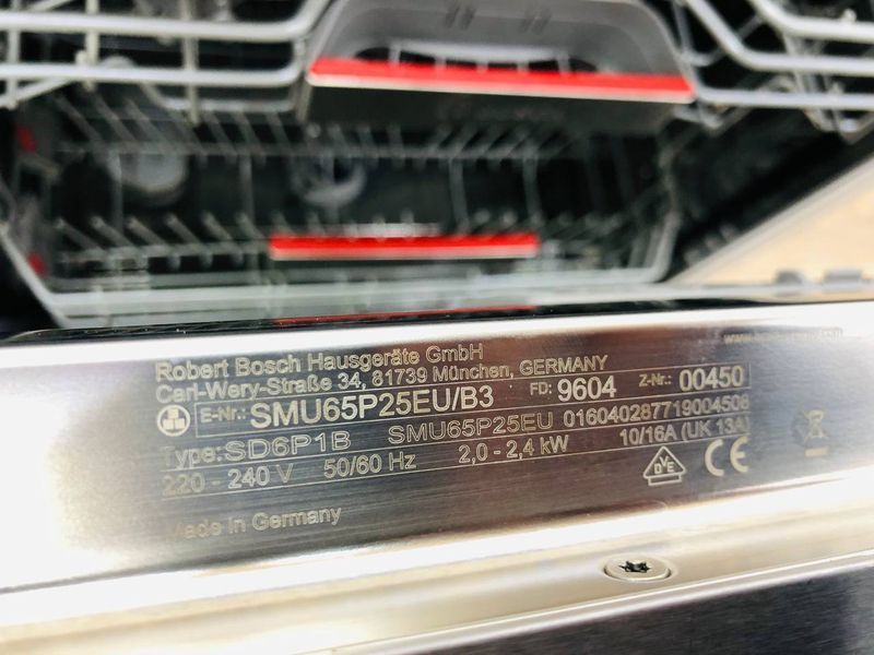 Посудомийна машина Bosch ActiveWater Eco SMU65P25EU B3 2400w 12 персон sn 9604 00450 000045397 фото