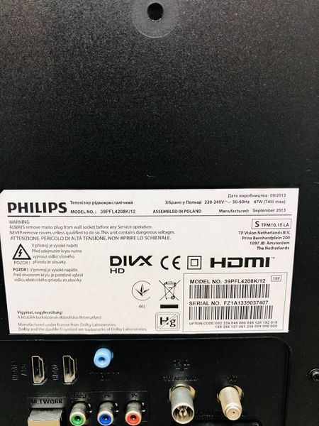 Телевизор 39 Philips 39PFL4208K Full HD Smart TV 000045593 фото