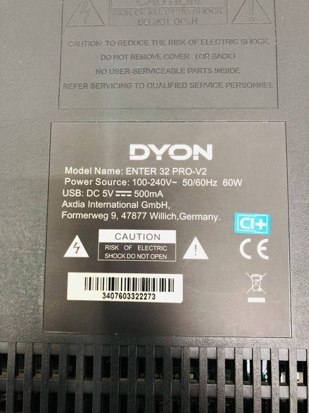 ТБ 32 Dyon ENTER 32 PRO V2 HD 60w sn 3407603322273 000045599 фото