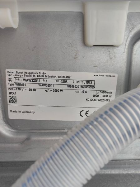 Пральна машина Bosch WAW32541 2300W 8кг sn 9806201032 000051064 фото