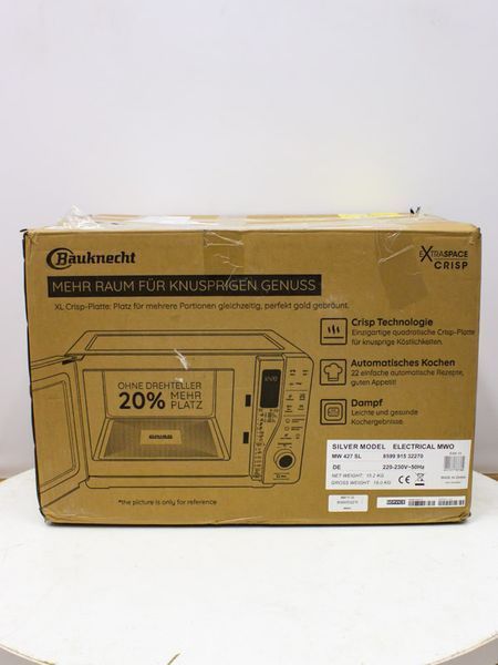 Мікрохвильова піч Bauknecht ExtraSpace MW 427 SL 2250w гриль 1000w сток LPNHK066338733 173е 000030549 фото