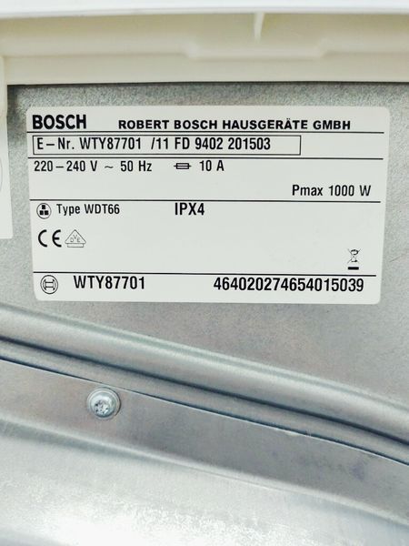 Сушильная машина Bosch WTY87701 11 000036638 фото