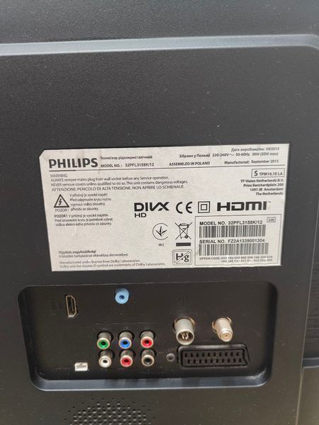 Телевизор Philips 32PFL3158K 55W sn FZ2A1339001304 000050538 фото