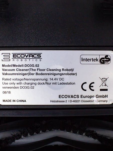 Пилосос робот Ecovacs Deebot 605 DO3G 02 сток LPNHK360223328 185е 000020728 фото