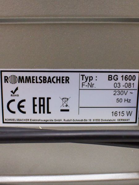 Електродуховка міні піч Rommelsbacher Maxi Ofen BG 1600 1615w новий LPNHK066446191 140е 000030560 фото