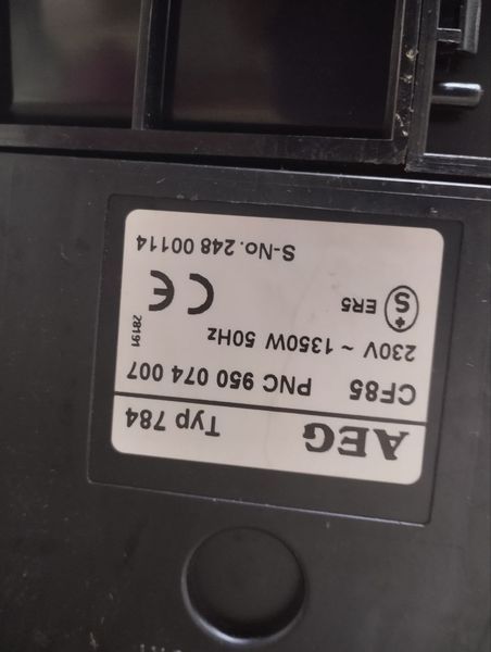 Кофемашина AEG 784 1350W sn 24800114 000046382 фото