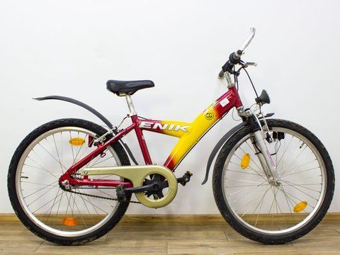 Велосипед 24 Enik підлітковий жовто-червоний алюміній 000028456 фото