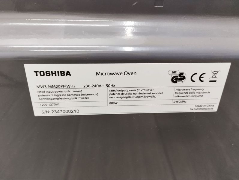 Микроволновая печь Toshiba MW3 MM20PF 1270W sn 2347000210 000047705 фото