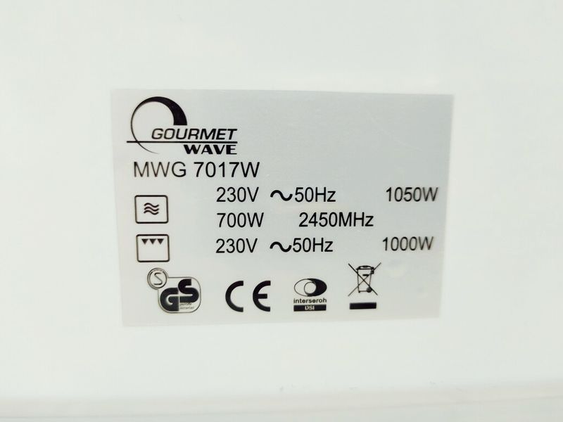 Мікрохвильова піч Gourmet MWG 7017W 1050w гриль 1000w 000036921 фото