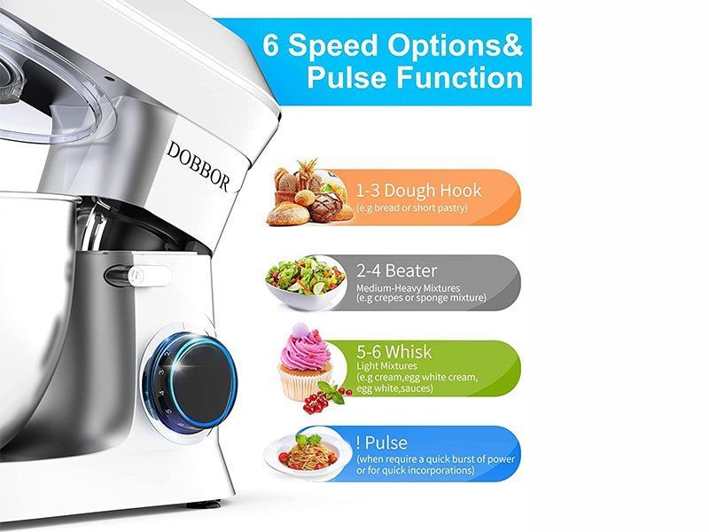 Миксер планетарный тестомес Dobbor SM 1553 1500w 8500 мл White 000042822 фото
