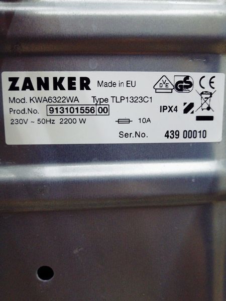 Стиральная машина вертикальная Zanker KWA6322WA 000035138 фото