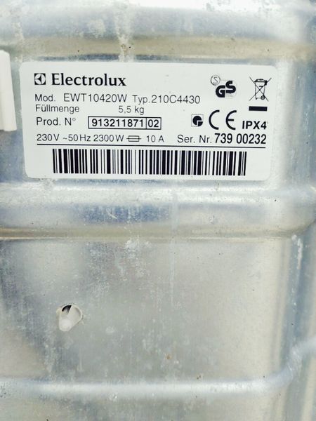 Стиральная машина вертикальная Electrolux EWT10420W 000037132 фото