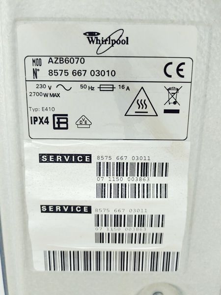 Сушильная машина Whirlpool AZB6070 000042287 фото