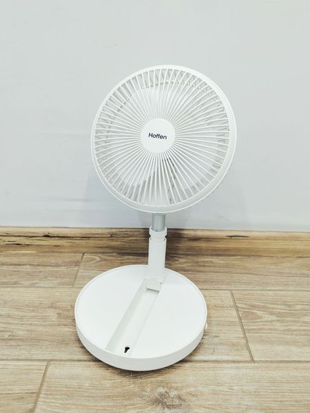 Вентилятор настільний акумуляторний 3в1 Hoffen FAN008 5w White 000040716 фото