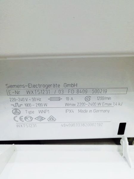 Стиральная машина вертикальная Siemens WXTS1231 03 000034999 фото