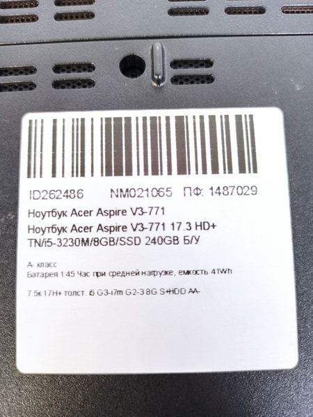 Ноутбук Acer Aspire V3 771 000042081 фото