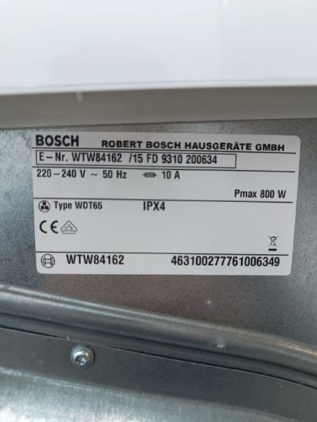 Сушильна машина Bosch EcoMaxx7 WTW84162 800w 7 кг sn 9310 200634 000045991 фото
