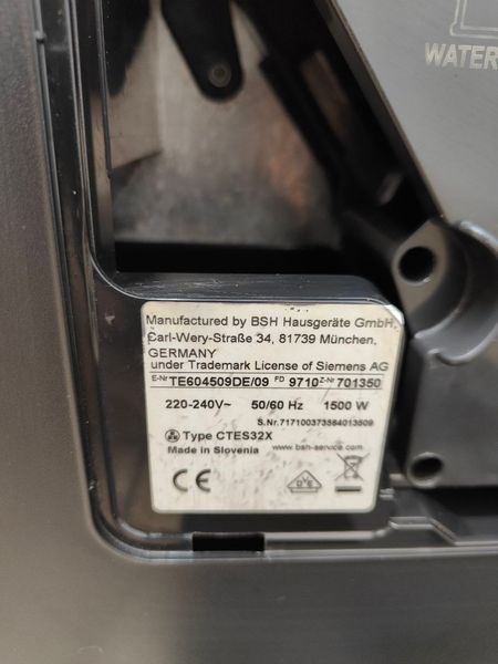 Кавомашина Siemens EQ6 Siemens EQ6 TE604509DE09 1500W sn 701350 000050080 фото