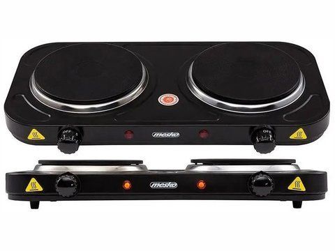 Плита електрична Mesko MS 6509 2000w 2 конфорки 000037992 фото