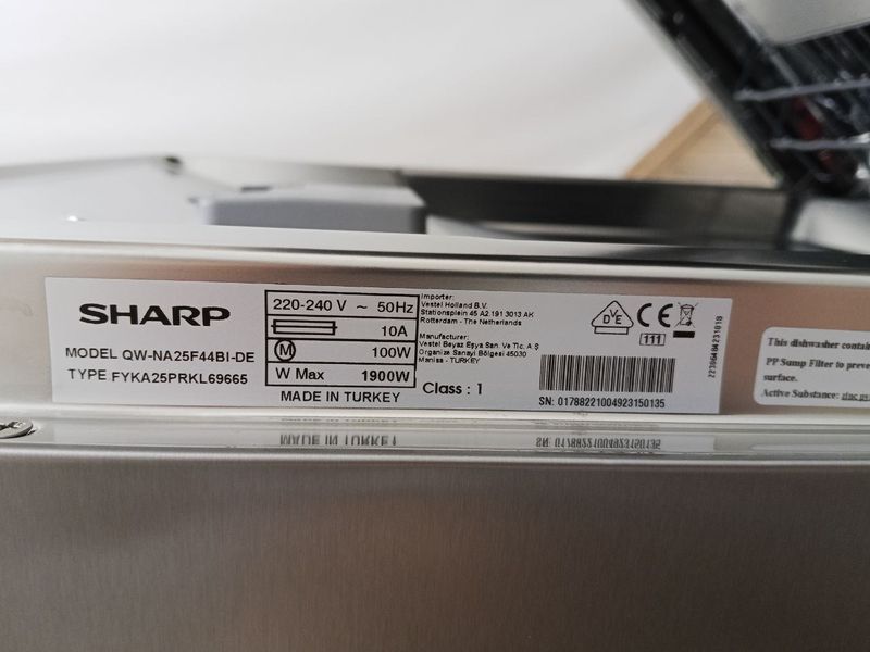 Посудомийна машина Sharp WQNA25F44BI DE 1900W 12ком sn 01788221004923150135 000049427 фото