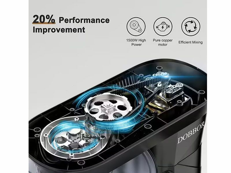 Міксер планетарний тістоміс Dobbor SM 1553 1500w 8500 мл Black 000042824 фото