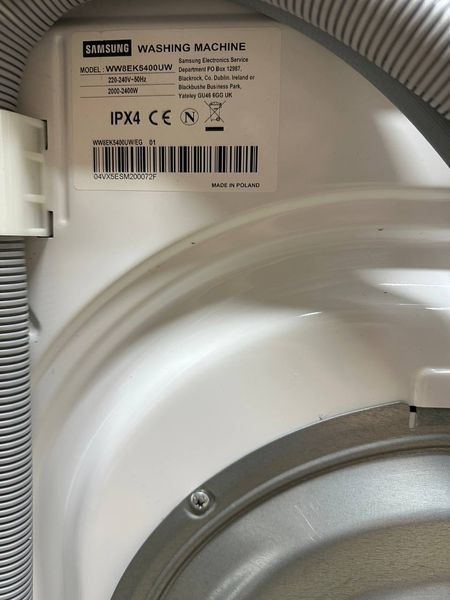Стиральная машина Samsung WW8EK5400UW 2400W 8кг sn 04VX5ESM200072F 000054196 фото