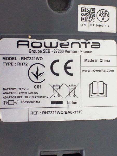 Пилосос вертикальний Rowenta RH7221WO X Pert 160 LPNHE520278466 200е 000026451 фото