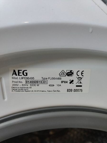 Стиральная машина AEG Series 9000 L9FE86495 2200W 9кг sn 8390075 000051846 фото Стиральная машина AEG Series 9000 L9FE86495 2200W 9кг sn 8390075 000051846 фото