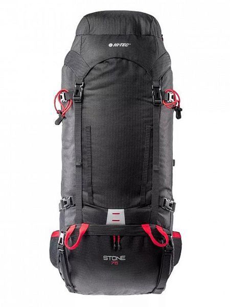 Туристичний рюкзак Hi Tec Stone 75L чорно червоний 000029124 фото